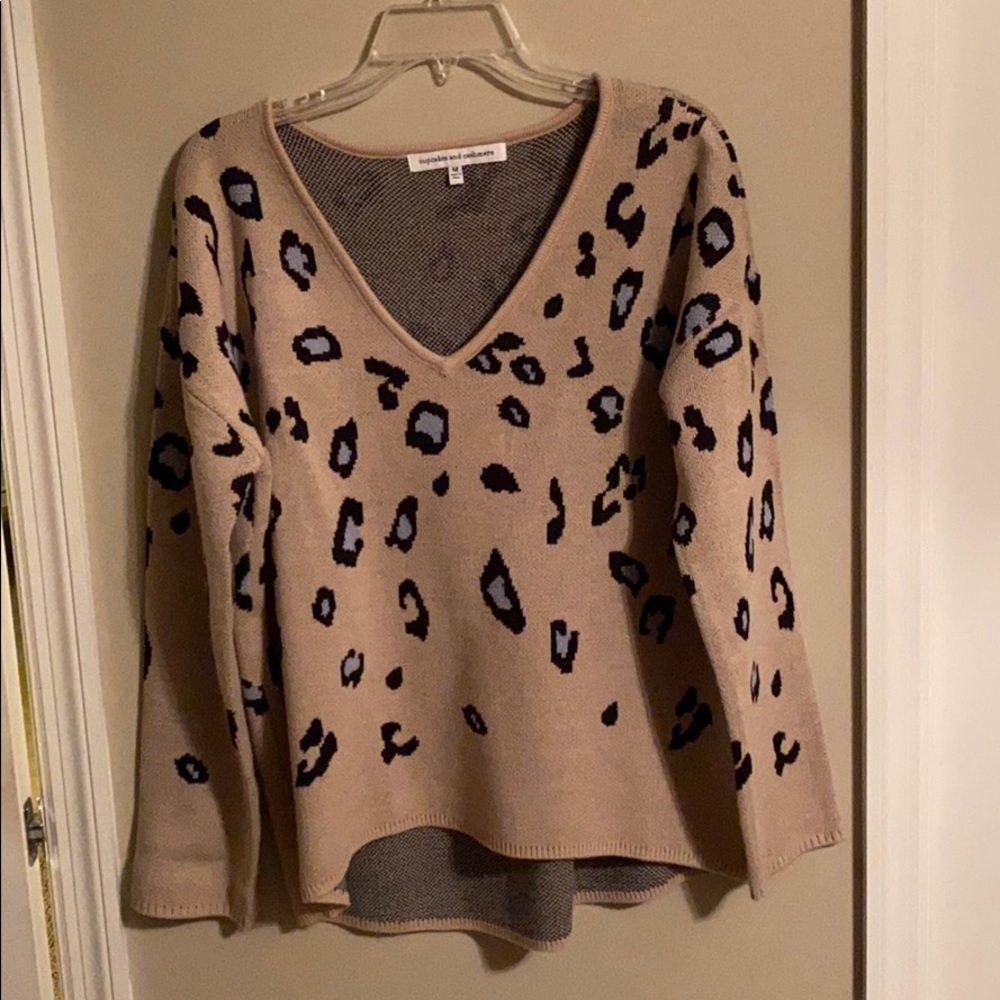 cupcakes and cashmere leopard sweater